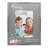 Personalised Memento Company Silver Floral 6x4 Diamante Glass Photo Frame - One Size Image 5