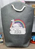 Personalised Memento Company Grey Unicorn Storage Bag - One Size Image 3
