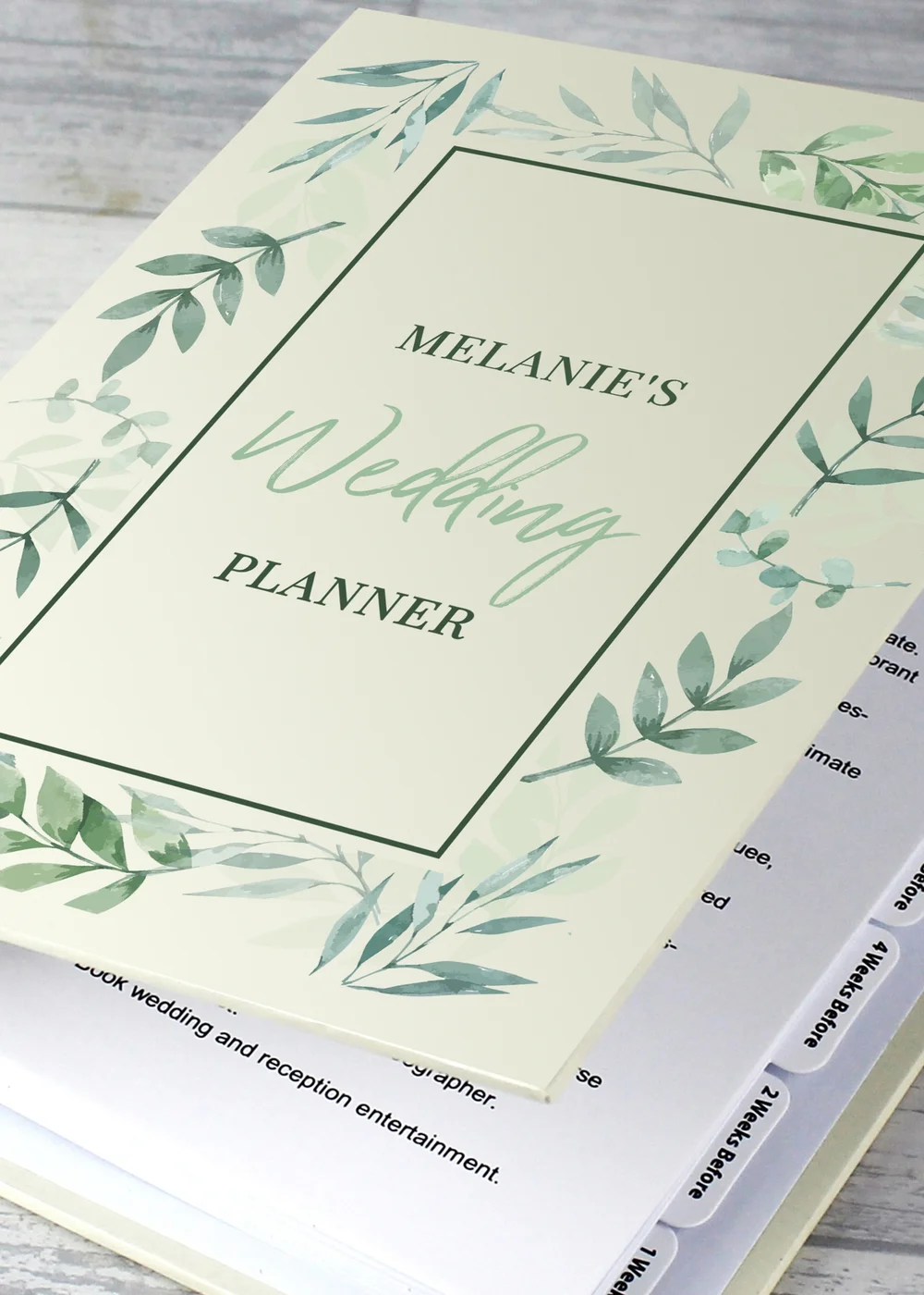 Personalised Memento Company Ivory Botanical Wedding Planner - One Size Image 2