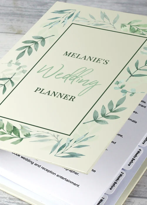 Personalised Memento Company Ivory Botanical Wedding Planner - One Size Image 2