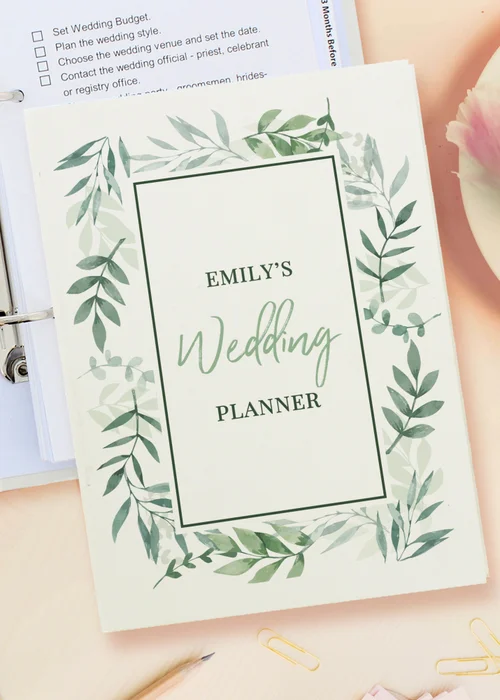 Personalised Memento Company Ivory Botanical Wedding Planner - One Size Image 1