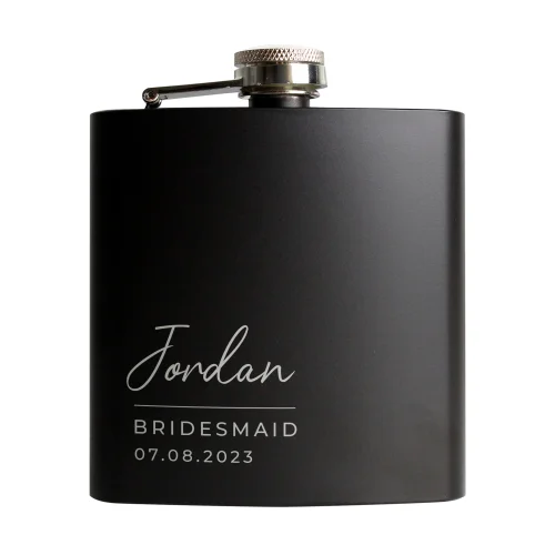 Personalised Memento Company Free Text Script Hip Flask - One Size Image 5