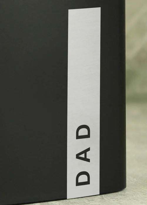 Personalised Memento Company Black Name Only Hip Flask - One Size Image 2