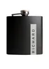 Personalised Memento Company Black Name Only Hip Flask - One Size Image 1