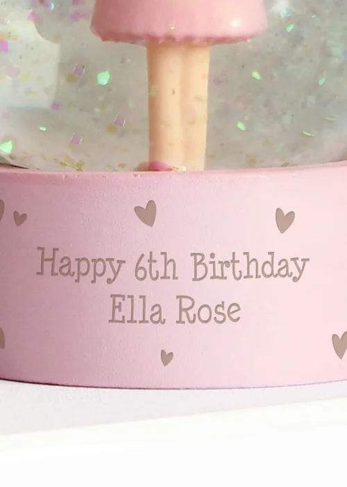 Personalised Memento Company Pink Fairy Glitter Snow Globe - One Size Image 2