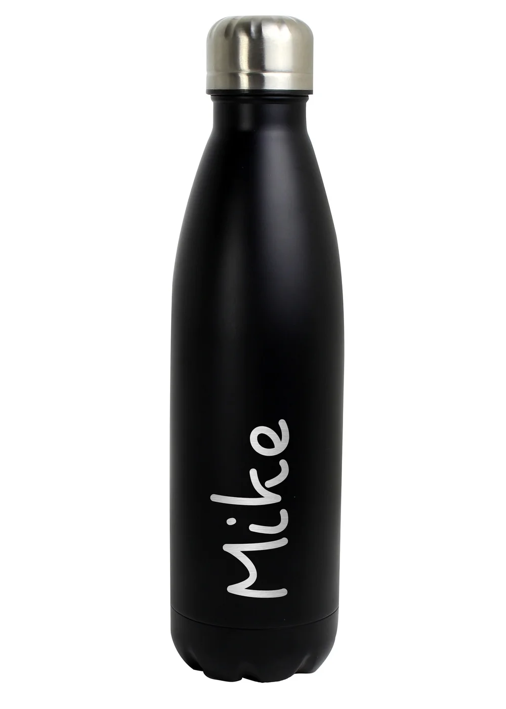 Personalised Memento Company Black Name Only Metal Insulated Drinks Bottle - One Size Image 1
