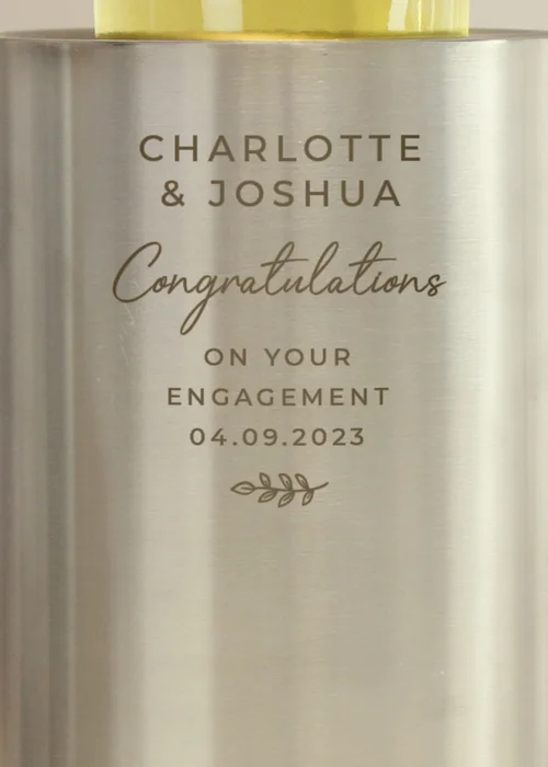 Personalised Memento Company Silver Free Text Wine Cooler - One Size Image 2