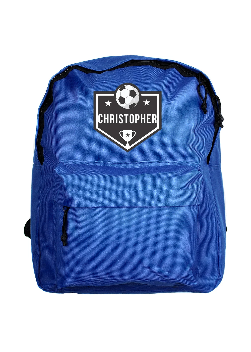 Personalised Memento Company Blue Football Backpack - One Size Image 1