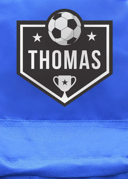 Personalised Memento Company Blue Football Backpack - One Size Image 2