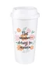 Personalised Memento Company White Floral Travel Mug - One Size Image 1
