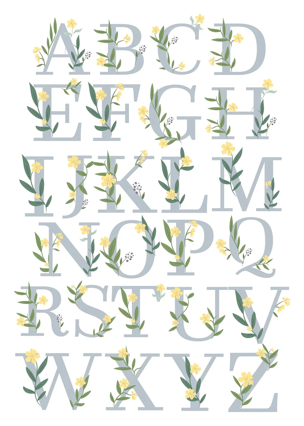Personalised Memento Company White Floral Initial Mug - One Size Image 4