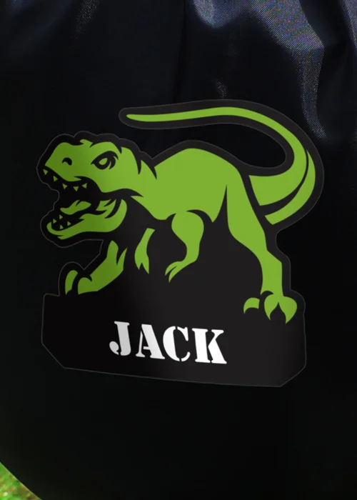 Personalised Memento Company Black Dinosaur Kit Bag - One Size Image 2
