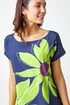 Roman Lime Contrast Floral Print T Shirt - Size 12 Image 4