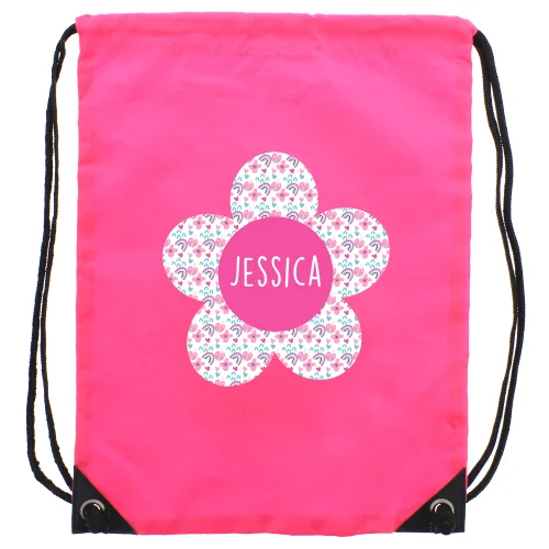 Personalised Memento Company Pink Flower Kit Bag - One Size Image 5