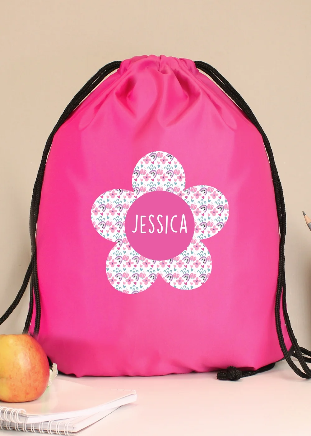 Personalised Memento Company Pink Flower Kit Bag - One Size Image 3
