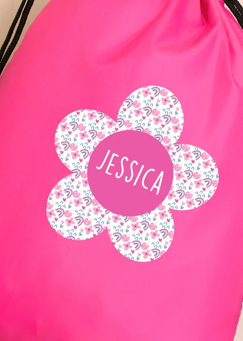Personalised Memento Company Pink Flower Kit Bag - One Size Image 2