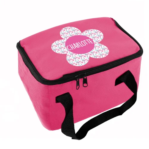 Personalised Memento Company Pink Flower Lunch Bag - One Size Image 5