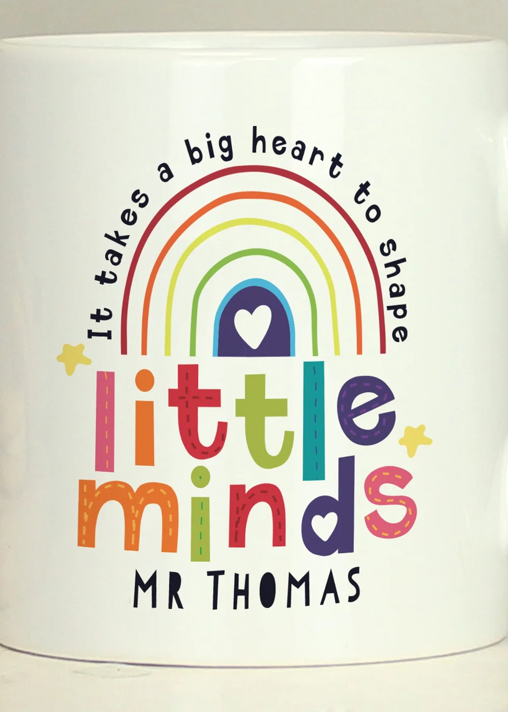 Personalised Memento Company White Shape Little Minds Mug - One Size Image 2