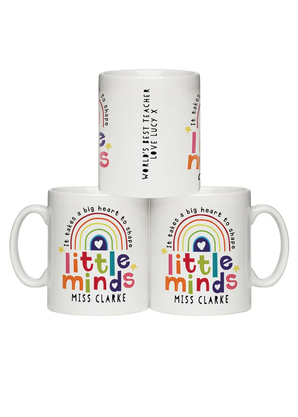 Personalised Memento Company White Shape Little Minds Mug - One Size Image 1