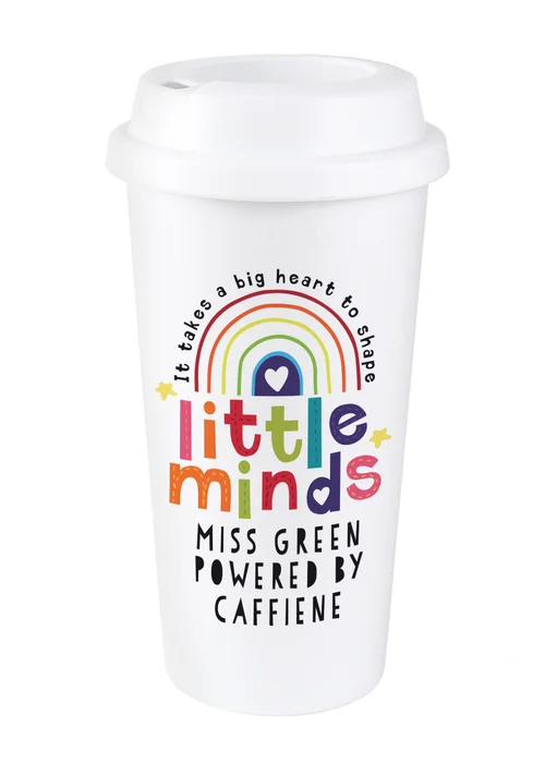 Personalised Memento Company White Shape Little Minds Travel Mug - One Size Image 1