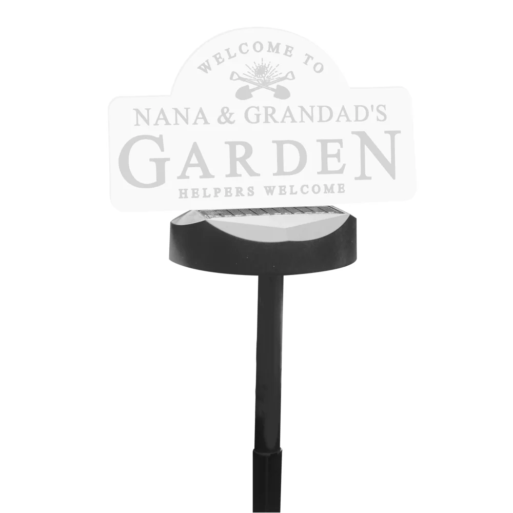 Personalised Memento Company Clear Garden Sign Outdoor Solar Light - One Size Image 1