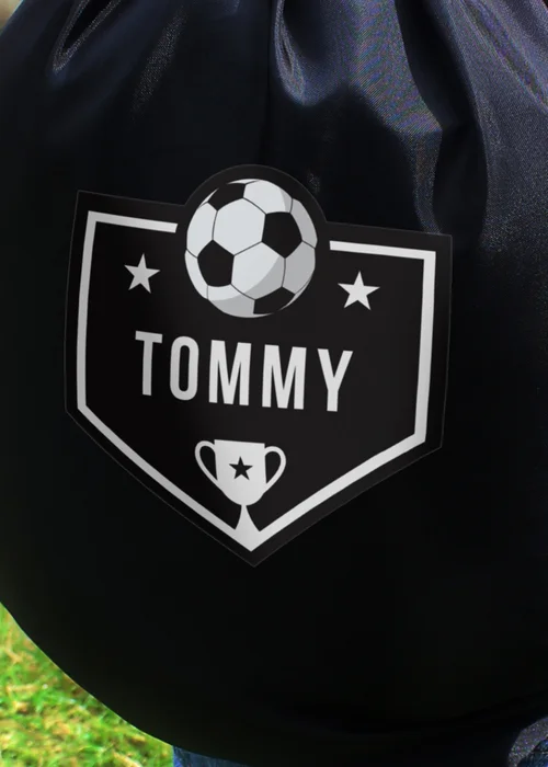 Personalised Memento Company Black Football Kit Bag - One Size Image 2