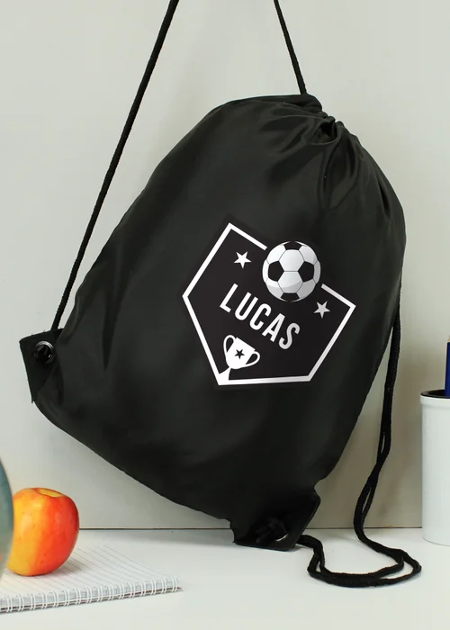 Personalised Memento Company Black Football Kit Bag - One Size Image 3