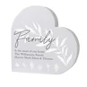 Personalised Memento Company Grey Leaf Decor Free Standing Heart Ornament - One Size Image 5