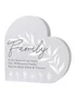 Personalised Memento Company Grey Leaf Decor Free Standing Heart Ornament - One Size Image 1