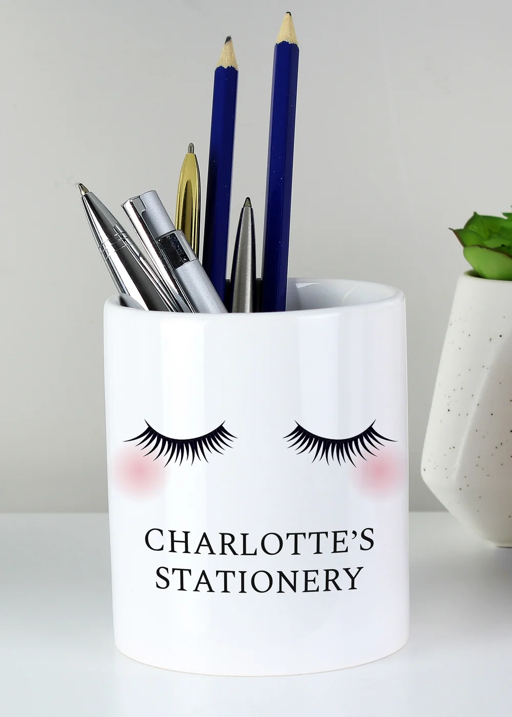 Personalised Memento Company Eyelashes White Ceramic Storage Pot - One Size Image 3