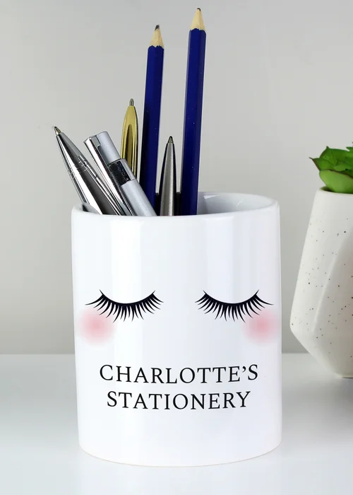 Personalised Memento Company Eyelashes White Ceramic Storage Pot - One Size Image 3