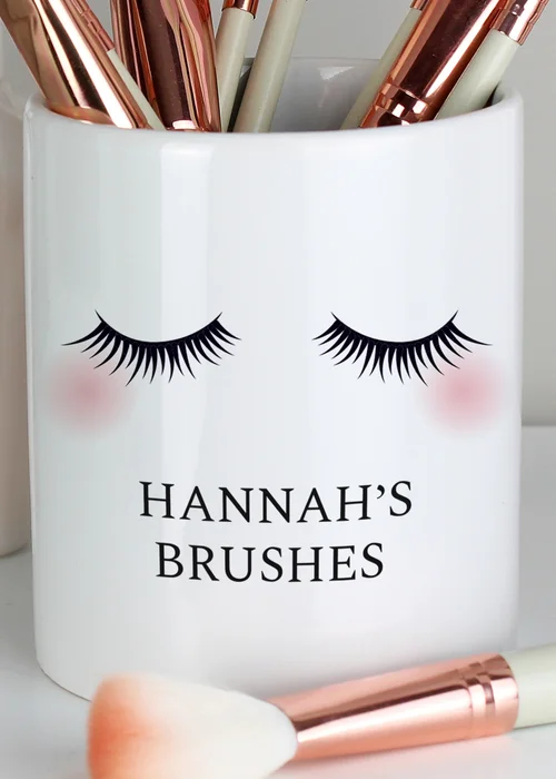 Personalised Memento Company Eyelashes White Ceramic Storage Pot - One Size Image 2