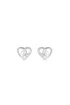 Simply Silver Sterling Silver 925 Knotted Heart Stud Earrings - One Size Image 1