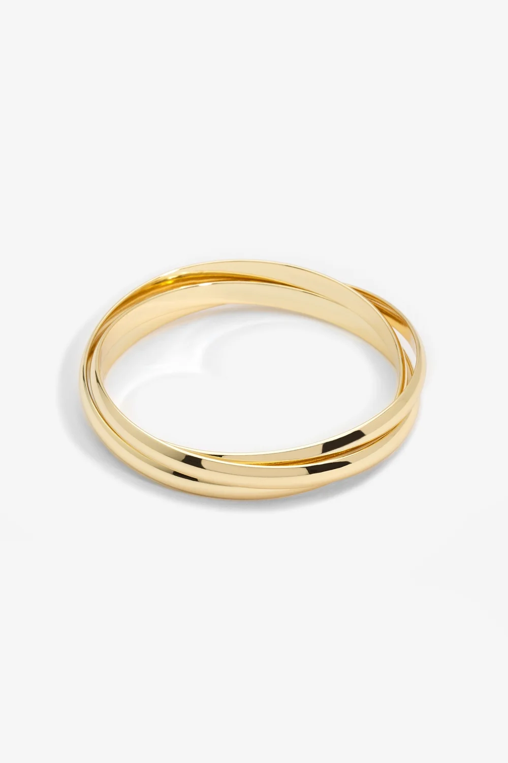 Jon Richard Gold Plated Interlock Bangles - One Size Image 1