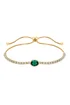Jon Richard Gold Plate Cubic Zirconia Green Stone Toggle Bracelet - One Size Image 1