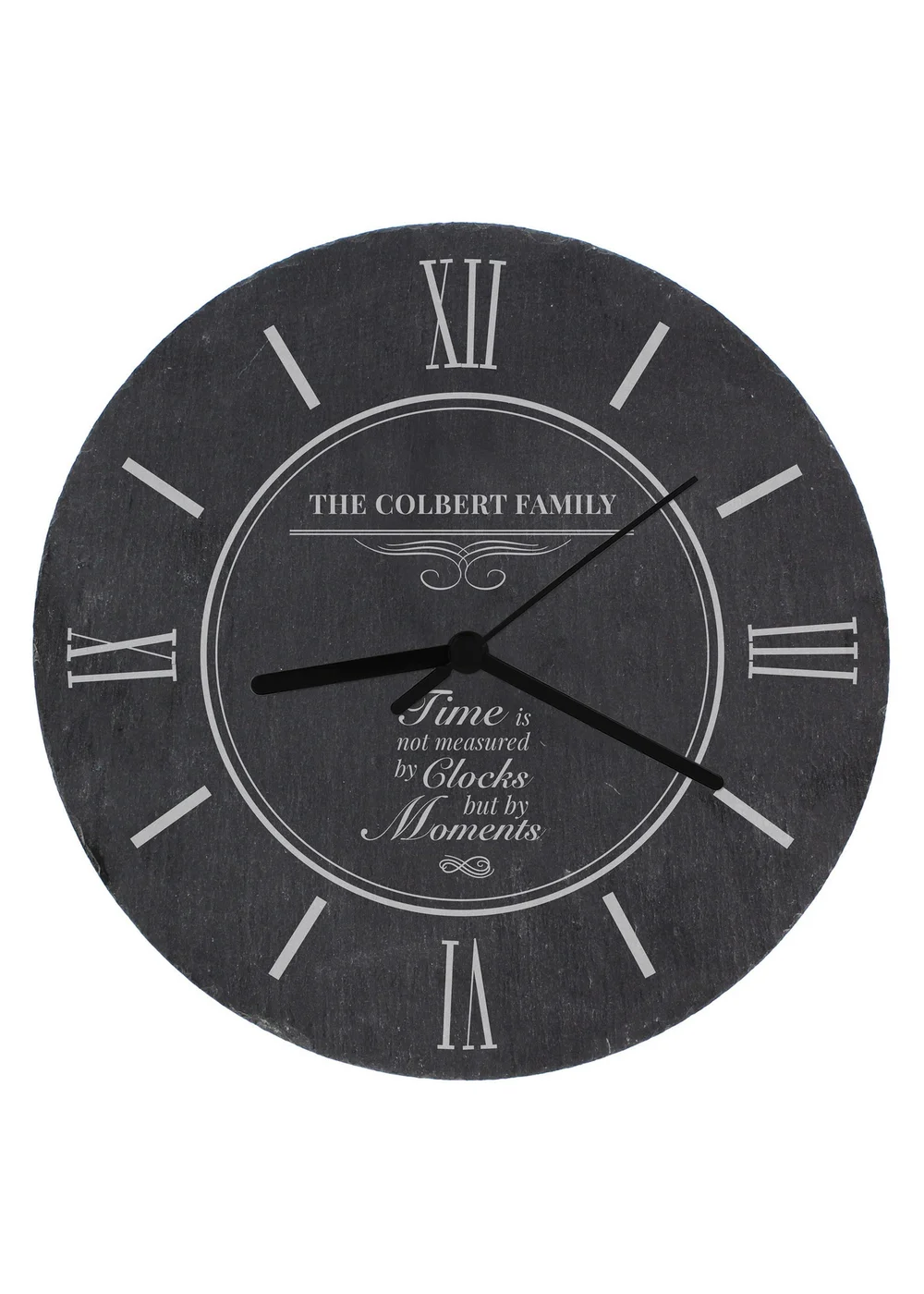 Personalised Memento Company Slate Moments Slate Clock - One Size Image 3