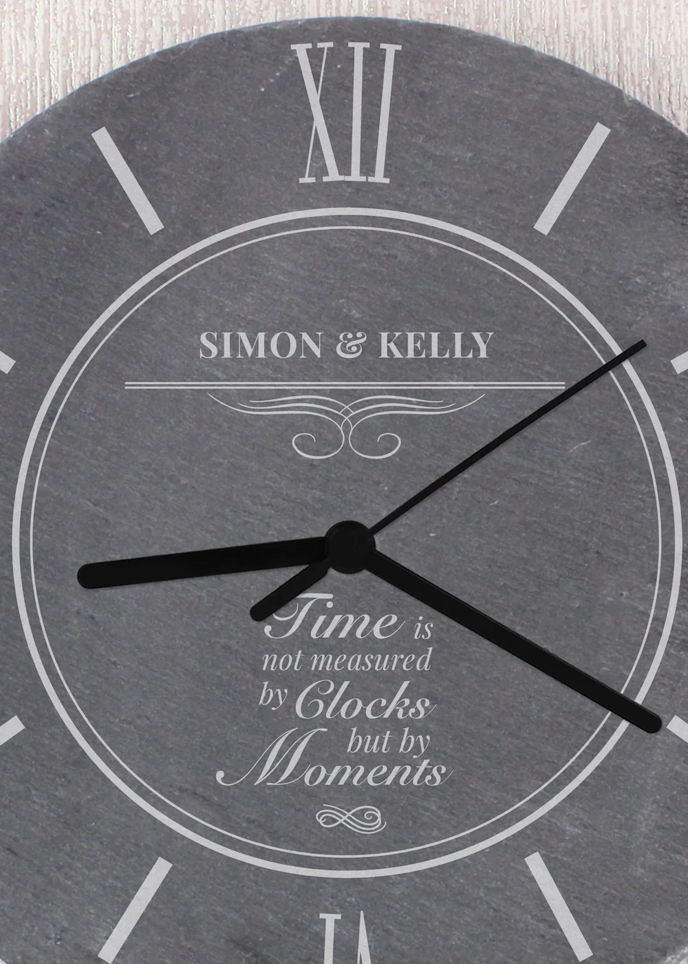 Personalised Memento Company Slate Moments Slate Clock - One Size Image 2
