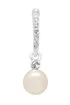 Jon Richard Silver Plated Pave Stick Pearl Drop Earring - One Size Image 2