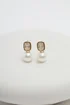 Jon Richard Gold Plated Crystal and Pearl Drop Earrings - One Size Image 2