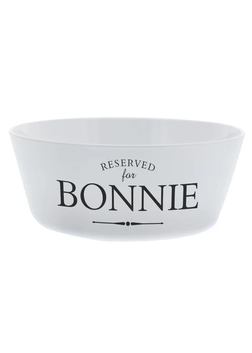 Personalised Memento Company White Reserved for Plastic Cat Bowl - One Size Image 1