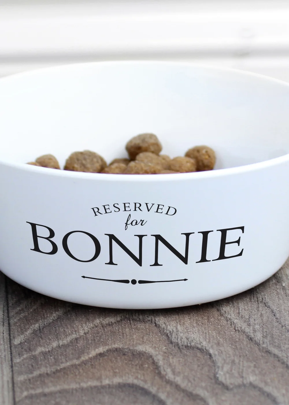 Personalised Memento Company White Reserved for Plastic Cat Bowl - One Size Image 2