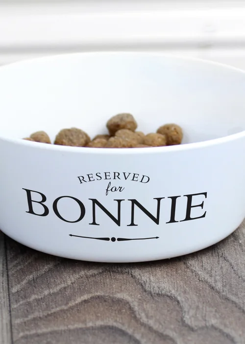 Personalised Memento Company White Reserved for Plastic Cat Bowl - One Size Image 2