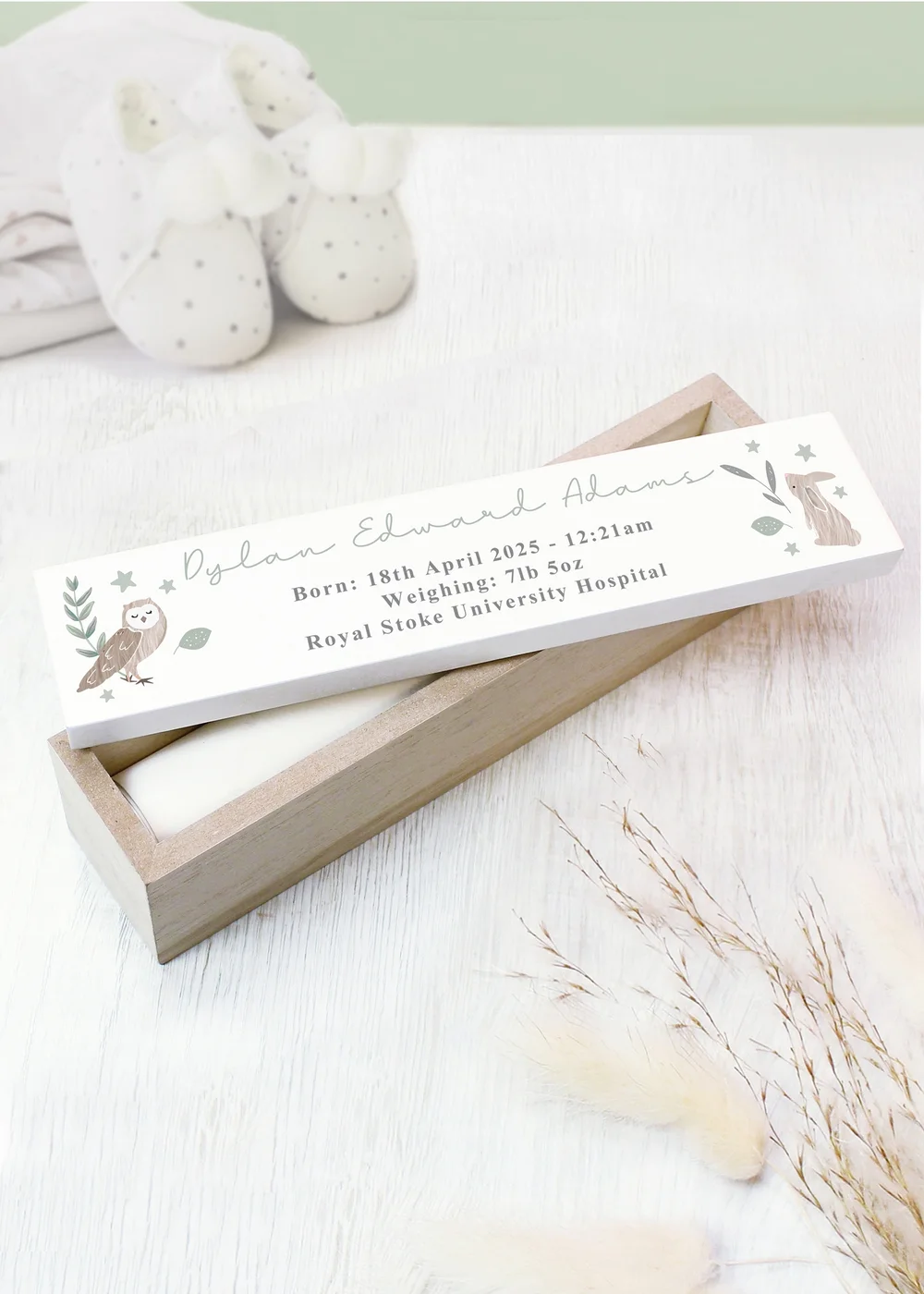 Personalised Memento Company Wood Woodland Animals Certificate Holder - One Size Image 3