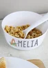 Personalised Memento Company White Animal Alphabet Plastic Bowl - One Size Image 3