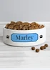 Personalised Memento Company Blue Plaque 14cm Medium Pet Bowl - One Size Image 3
