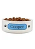Personalised Memento Company Blue Plaque 14cm Medium Pet Bowl - One Size Image 1