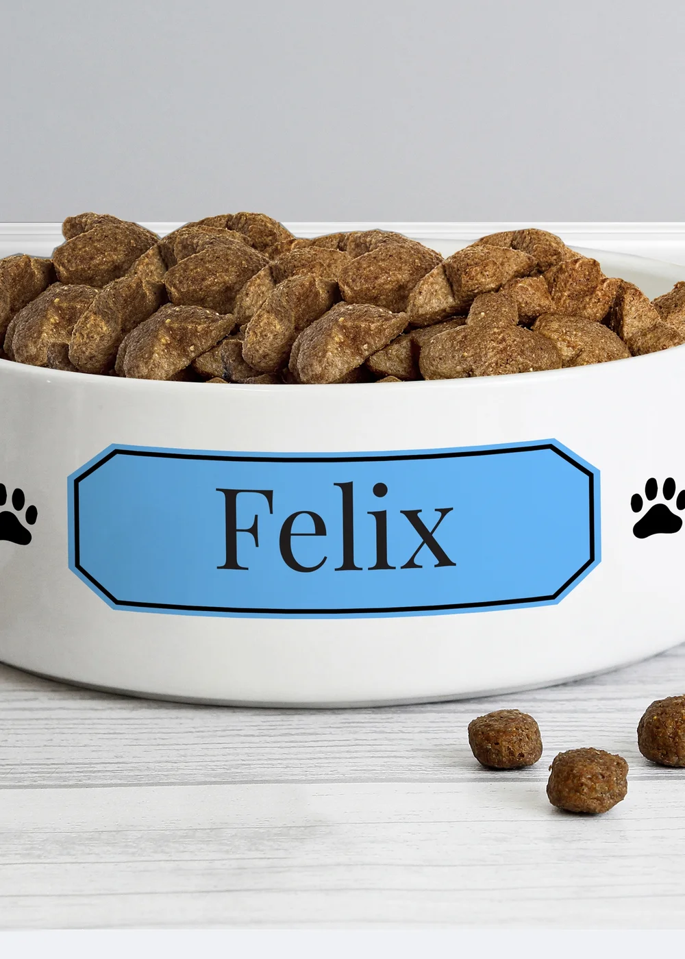 Personalised Memento Company Blue Plaque 14cm Medium Pet Bowl - One Size Image 2