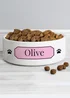 Personalised Memento Company Pink Plaque 14cm Medium Pet Bowl - One Size Image 3
