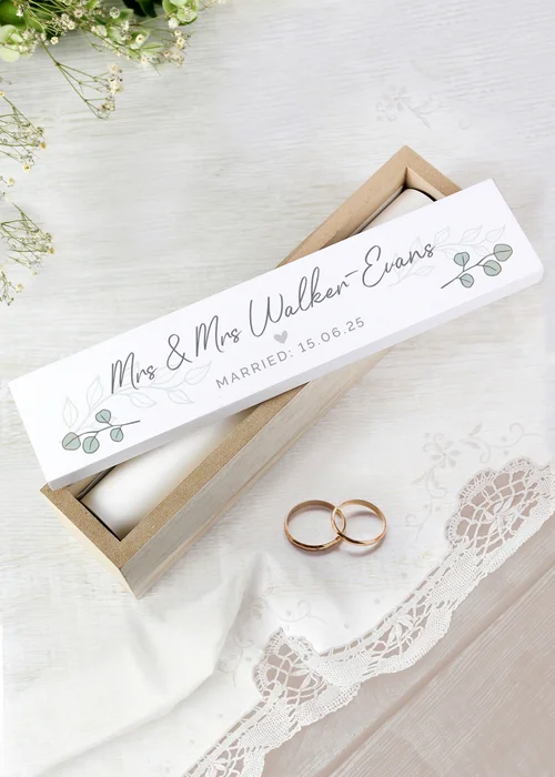 Personalised Memento Company Wood Botanical Leaves Certificate Holder - One Size Image 1
