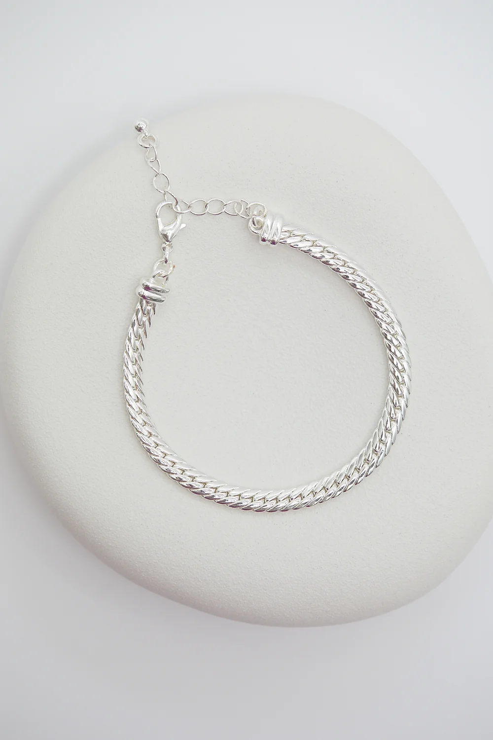 Jon Richard Silver Plated Herringbone Chain Bracelet - One Size Image 2